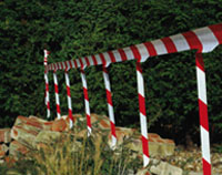 Barikádszalag, veszély jelölés